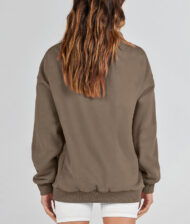 Women's Slit Mock Neck Oversized Sweatshirt (Buy 2 Free Shipping) - Image 3