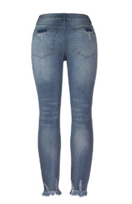 Washed Frayed Fringed Jeans - Image 8