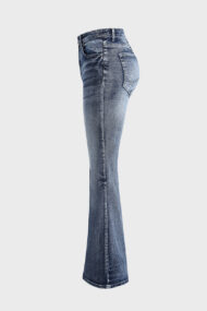 90s Vintage Embroidery Pocket Low Waist Jeans - Image 6