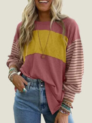 Women's Cute Color Block Long Sleeve Casual Top (Buy 2 Free Shipping) - Image 11