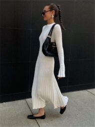 Fall New Sleeved Knit Midi Dress (Buy 2 Free Shipping) - Image 6