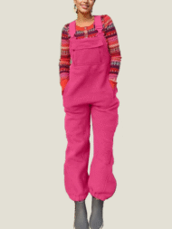 Women's Fleece Warm Overalls Loose Casual Jumpsuits (Buy 2 Free Shipping)