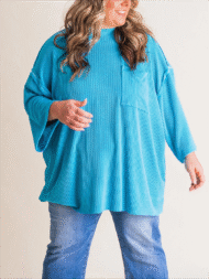 Oversize High Neck Urban Ribbed Tunic (Buy 2 Free Shipping) - Image 6