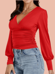 Women's Slim Fit Elegant V Neck Tops (Buy 2 Free Shipping) - Image 2