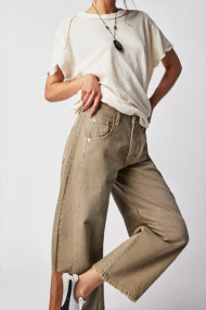 High Stretch Mid-Rise Barrel Jeans Fashion Wide Leg Shape (Buy 2 Free Shipping) - Image 18