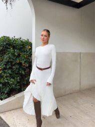 Fall New Sleeved Knit Midi Dress (Buy 2 Free Shipping) - Image 8
