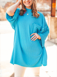 Oversize High Neck Urban Ribbed Tunic (Buy 2 Free Shipping) - Image 5