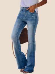 High-rise Stretch Flared Jeans - Image 2
