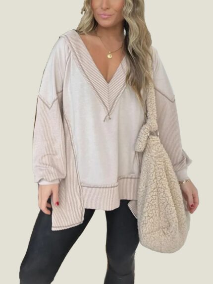 Women's V-Neck Loose Long Sleeve Top (Buy 2 Free Shipping)
