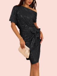 Women's Off Shoulder Sequins Bodycon Dress (Buy 2 Free Shipping) - Image 2
