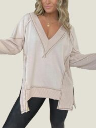 Women's V-Neck Loose Long Sleeve Top (Buy 2 Free Shipping) - Image 2
