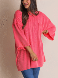 Oversize High Neck Urban Ribbed Tunic (Buy 2 Free Shipping)