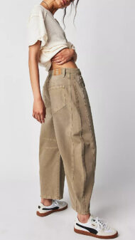 High Stretch Mid-Rise Barrel Jeans Fashion Wide Leg Shape (Buy 2 Free Shipping) - Image 17