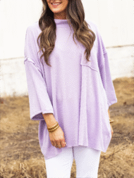 Oversize High Neck Urban Ribbed Tunic (Buy 2 Free Shipping) - Image 17