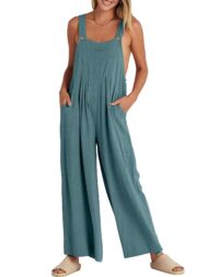 Sleeveless Wide Leg Jumpsuit with Pockets (Buy 2 Free Shipping) - Image 4