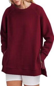 Women's Side Zipper Oversized Sweatshirt (Buy 2 Free Shipping) - Image 3
