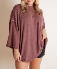 Oversize High Neck Urban Ribbed Tunic (Buy 2 Free Shipping) - Image 22