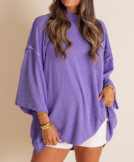 Oversize High Neck Urban Ribbed Tunic (Buy 2 Free Shipping) - Image 21