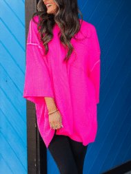 Oversize High Neck Urban Ribbed Tunic (Buy 2 Free Shipping) - Image 13