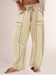 Women's High Waisted Drawstring Wide Leg Baggy Barrel Pants (Buy 2 Free Shipping) - Image 4