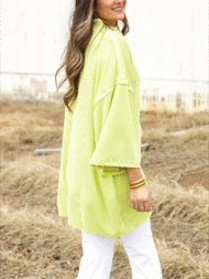 Oversize High Neck Urban Ribbed Tunic (Buy 2 Free Shipping) - Image 16