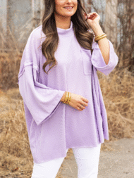 Oversize High Neck Urban Ribbed Tunic (Buy 2 Free Shipping) - Image 20