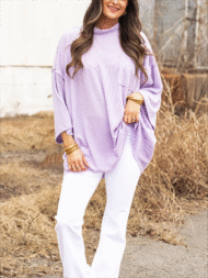 Oversize High Neck Urban Ribbed Tunic (Buy 2 Free Shipping) - Image 19