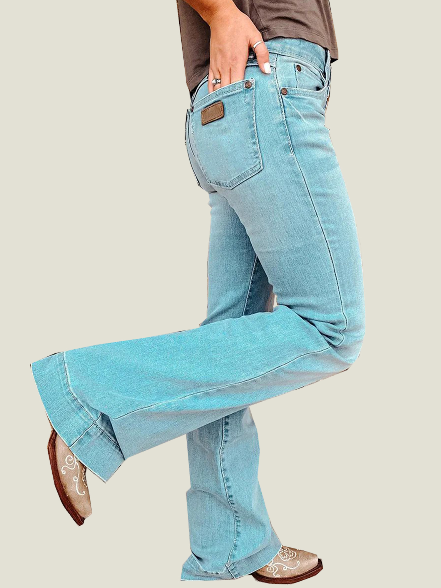 27 Classic Low Waist Flare Jeans - Image 1