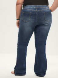 Bootcut Very Stretchy Mid Rise Medium Wash Sculpt Waist Jeans - Image 4