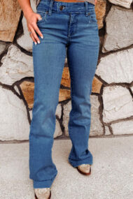 Classic Low Waist Flare Jeans - Image 5