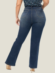 Bootcut Very Stretchy Mid Rise Medium Wash Sculpt Waist Jeans - Image 2