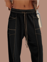 Women's High Waisted Drawstring Wide Leg Baggy Barrel Pants (Buy 2 Free Shipping) - Image 2