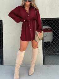 Satin Covered Nights Romper Dress Set (Buy 2 Free Shipping) - Image 17