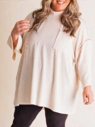 Oversize High Neck Urban Ribbed Tunic (Buy 2 Free Shipping) - Image 9