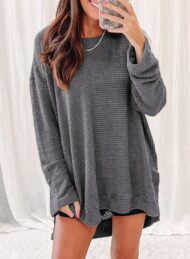 Women's Oversized Waffle Knit Top (Buy 2 Free Shipping) - Image 6