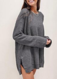 Women's Oversized Waffle Knit Top (Buy 2 Free Shipping) - Image 7