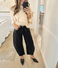 High Stretch Mid-Rise Barrel Jeans Fashion Wide Leg Shape (Buy 2 Free Shipping) - Image 14