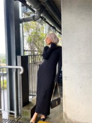Fall New Sleeved Knit Midi Dress (Buy 2 Free Shipping) - Image 4