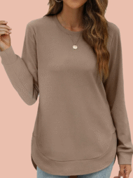 Women's High Low Curved Hem Tops (Buy 2 Free Shipping)