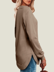 Women's High Low Curved Hem Tops (Buy 2 Free Shipping) - Image 2