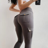 Women's Pocket Sexy Stretch Leggings Fitness Track Pants - Image 4