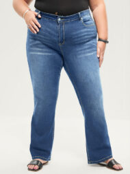 Bootcut Very Stretchy Mid Rise Medium Wash Sculpt Waist Jeans - Image 9