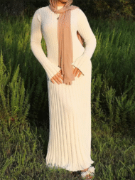 Fall New Sleeved Knit Midi Dress (Buy 2 Free Shipping) - Image 15