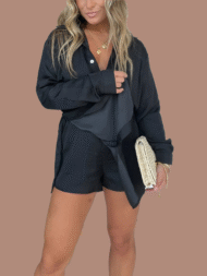 Satin Covered Nights Romper Dress Set (Buy 2 Free Shipping) - Image 2