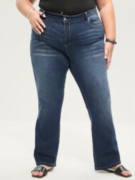 Bootcut Very Stretchy Mid Rise Medium Wash Sculpt Waist Jeans - Image 3