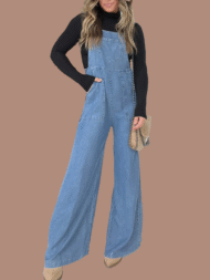 Women's Denim Wide Leg Overalls Jumpsuits (Buy 2 Free Shipping) - Image 2