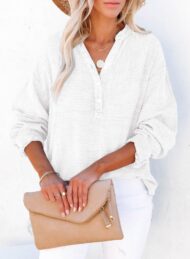 Women's Casual V-Neck Gauze Blouse (Buy 2 Free Shipping) - Image 8