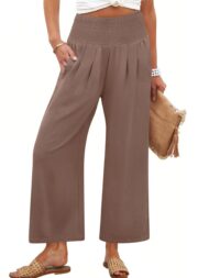 Women's Smocked Waist Wide Leg Palazzo Pants (Buy 2 Free Shipping) - Image 6