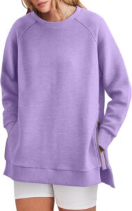 Women's Side Zipper Oversized Sweatshirt (Buy 2 Free Shipping) - Image 15