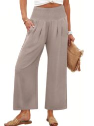 Women's Smocked Waist Wide Leg Palazzo Pants (Buy 2 Free Shipping) - Image 13